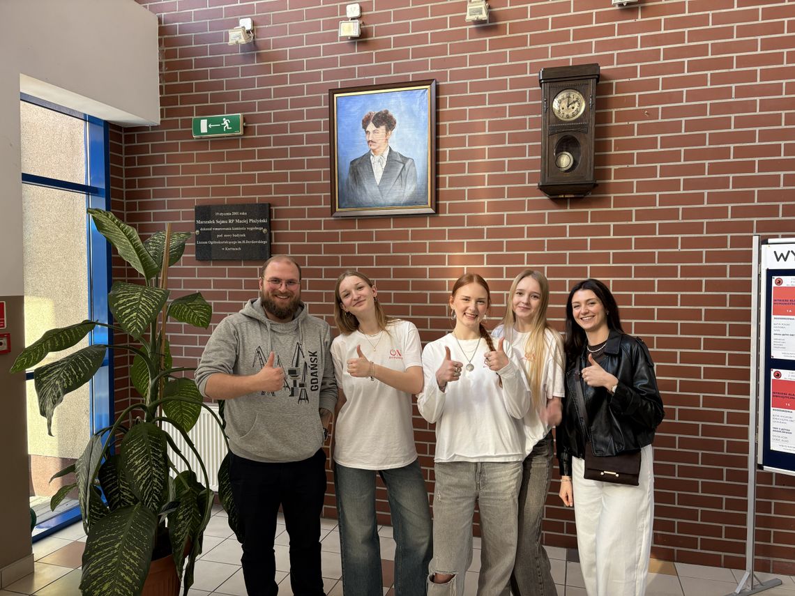 pomysłodawcy projektu „ON dopamine” z I LO w Kartuzach