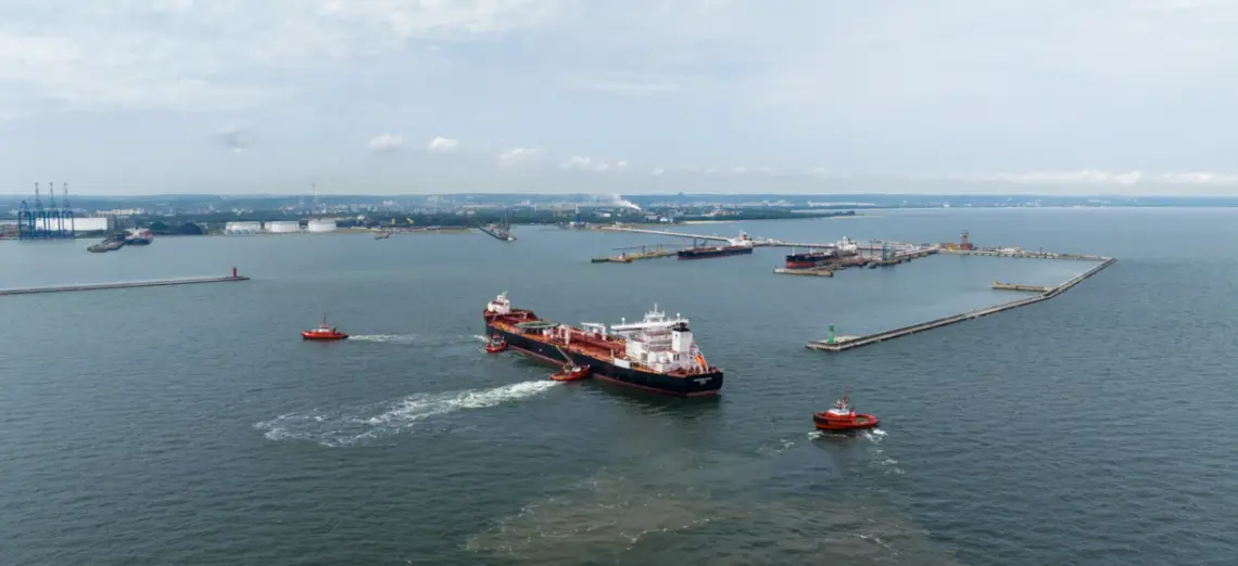 Ropa z Ameryki Południowej płynie przez Gdańsk do rafinerii w Schwedt Naftoport, Port Gdańsk