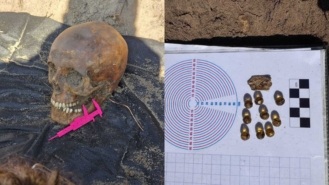 szczątki żołnierza z różańcem, Wyspa Sobieszewska