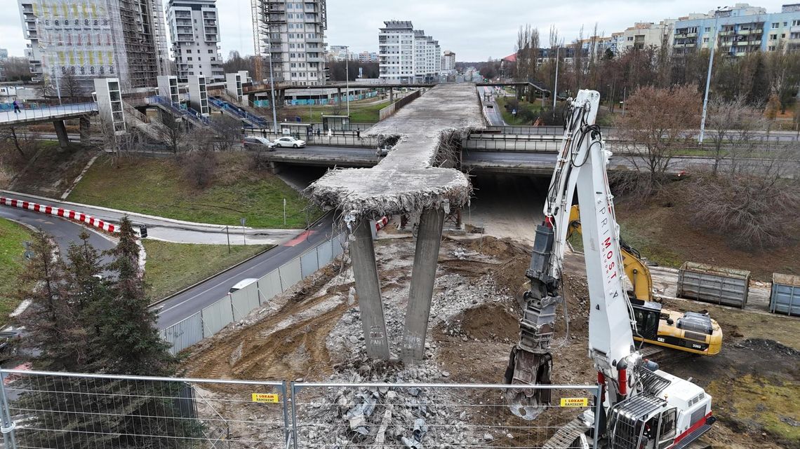 W nocy z 1 na 2 grudnia rozpoczną się nocne prace rozbiórkowe kładki na Zaspie. Kierowcy muszą liczyć się z