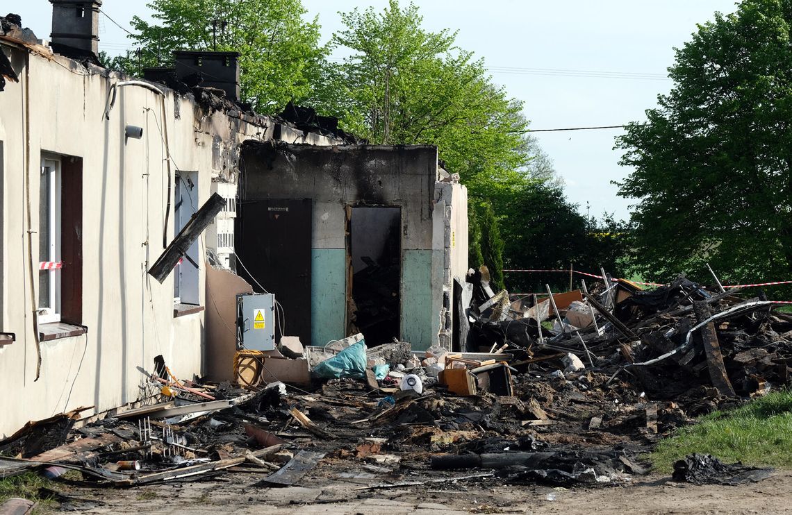 spalony dom w Człuchowie