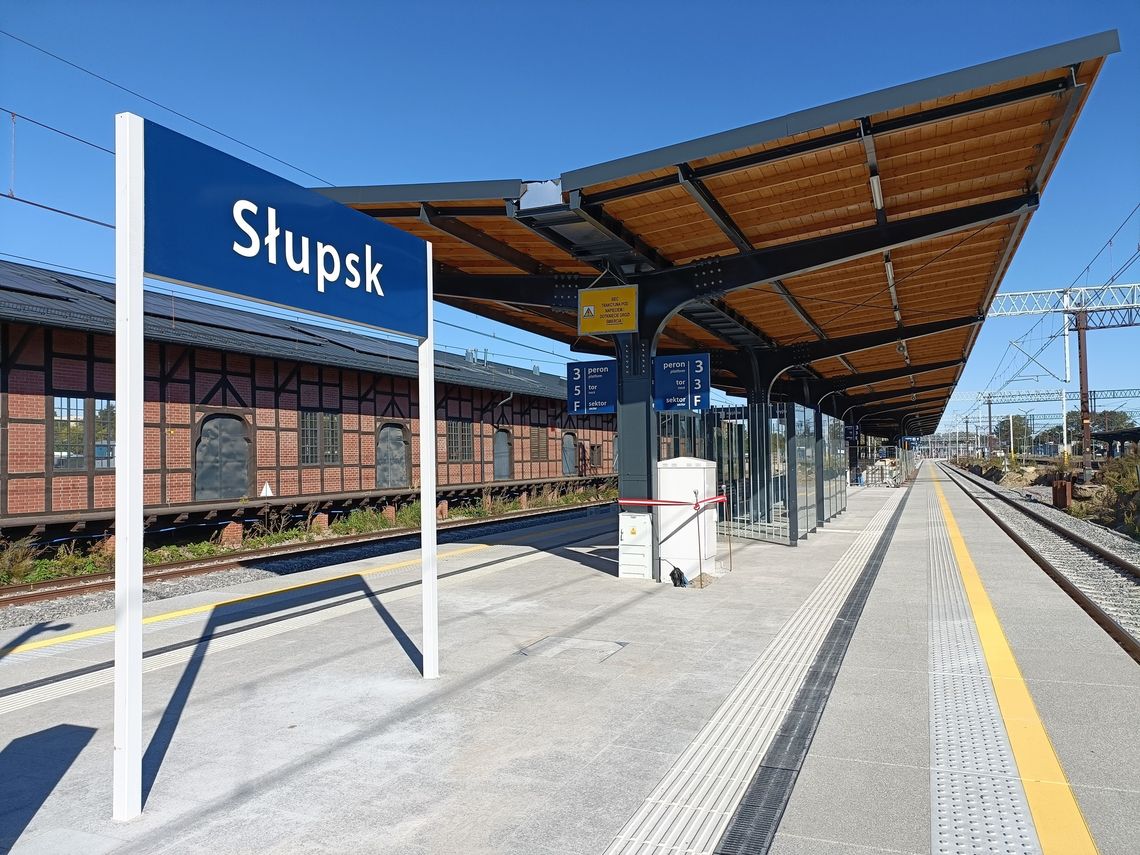 wyremontowany peron nr3 na stacji Słupsk