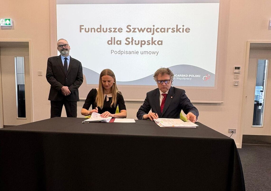 fundusze szwajcarskie dla Słupska, podpisanie umowy