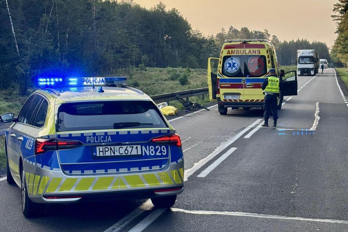 śmiertelne potrącenie rowerzysty w gminie Kobylnica
