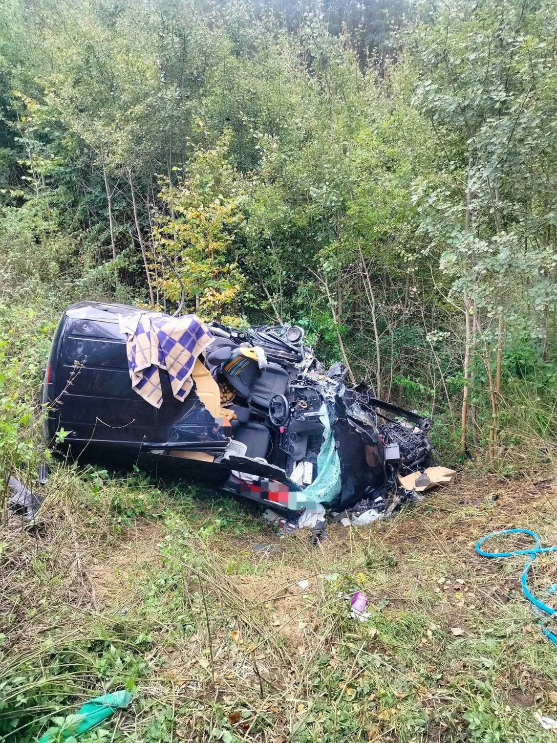 Śmiertelny wypadek w Borucinie! Volkswagen zderzył się z ciężarówką, droga zablokowana wypadek, Borucino