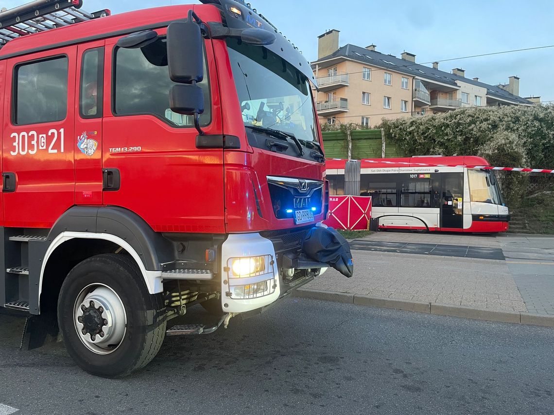 wypadek na pętli tramwajowej Łostowice-Świetokrzyska w Gdańsku