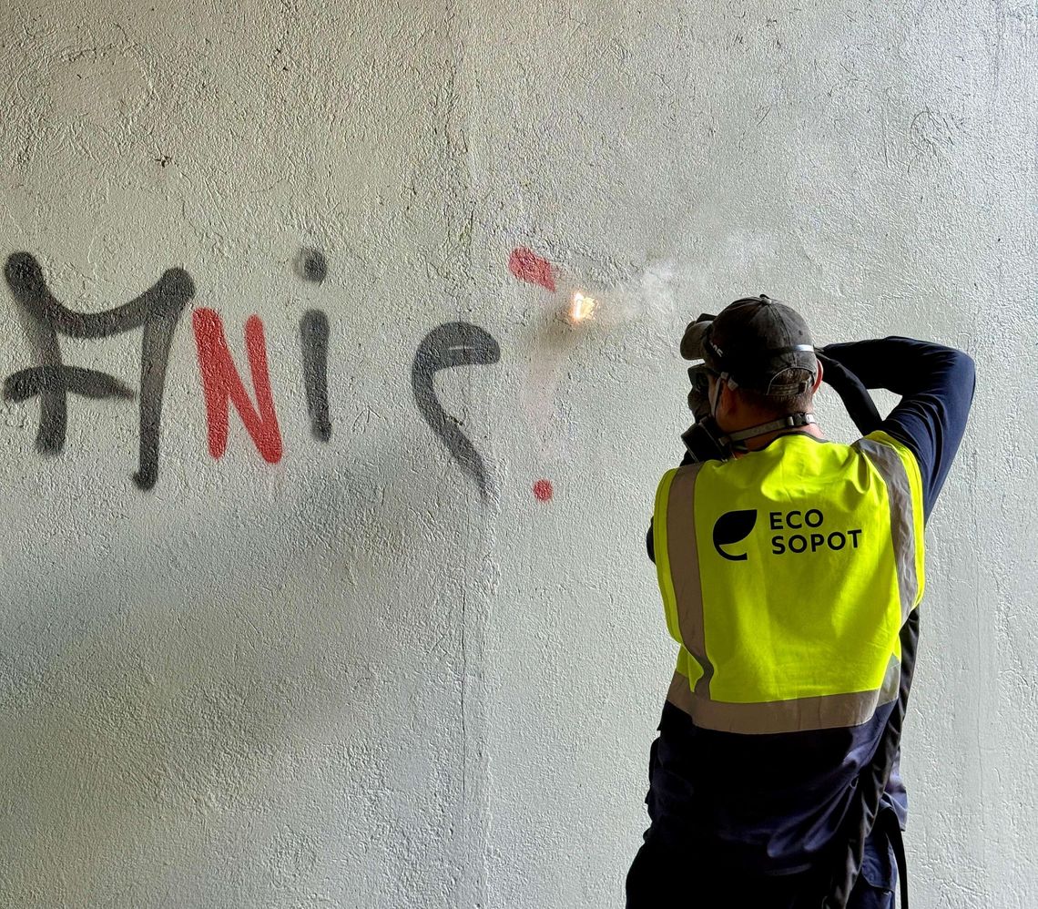 Sopot znalazł bat na grafficiarzy. Specjalny laser szybko usunie bazgroły