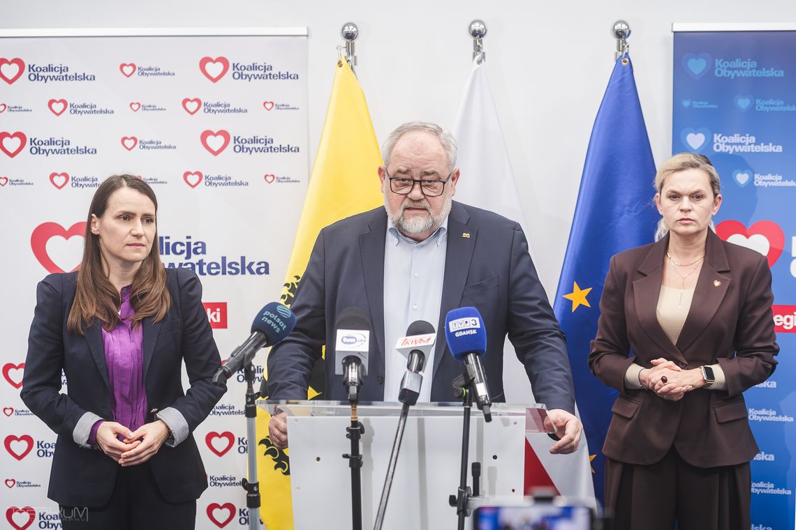 Spór o program SAFE. Pomorska KO zabrała głos: Stawką jest bezpieczeństwo konferencja pomorskiej KO na temat programu SAFE, Gdańsk 2026