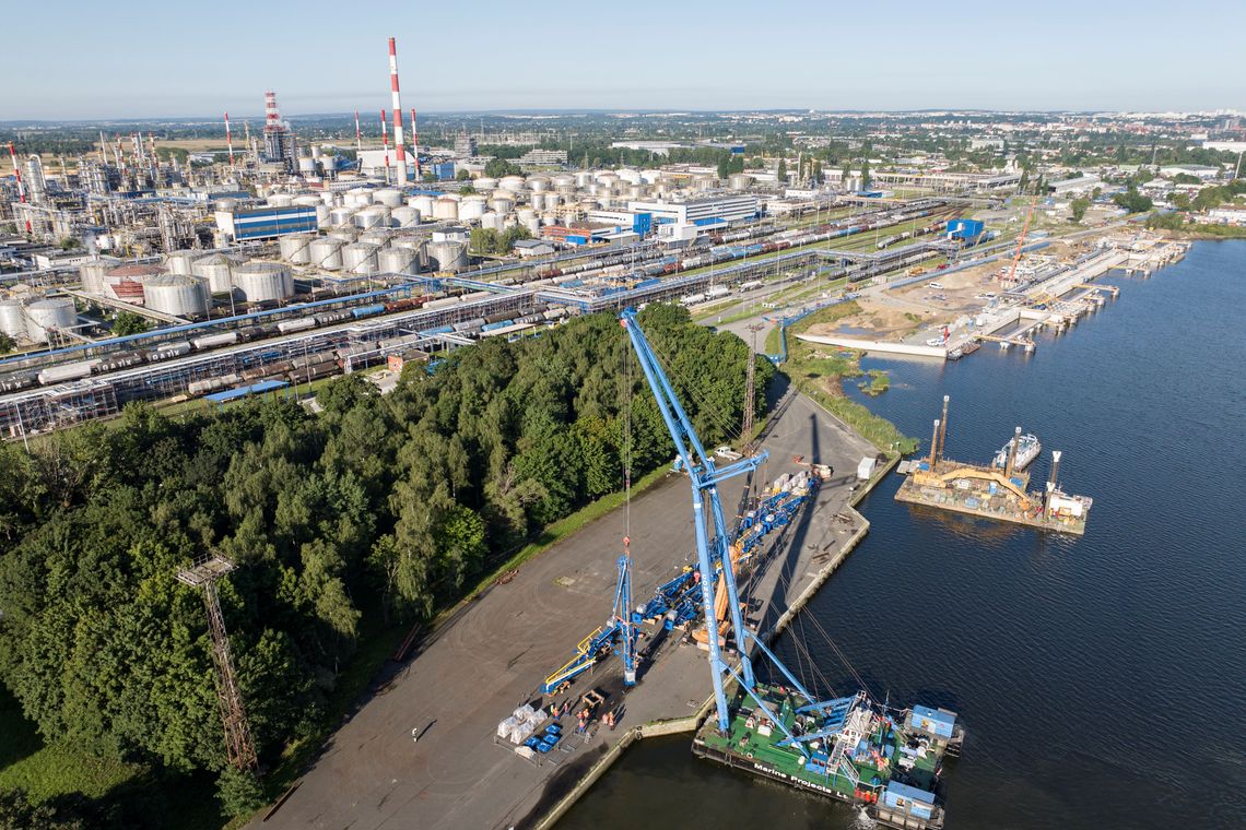 Orlen buduje Morski Terminal Przeładunkowy. Kolejny etap ukończony