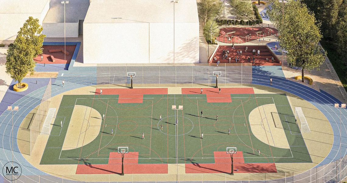 Nowe boiska sportowe powstaną przy szkołach podstawowych w Starogardzie Gdańskim boisko sportowe przy PSP 8, Starogard Gdański