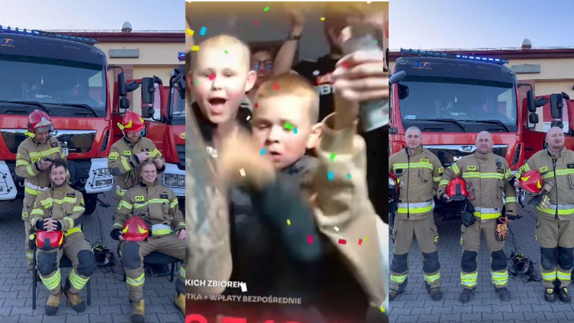 strażacy z KW PSP  w Gdańsku, transmicja charytatywna Łatwoganga