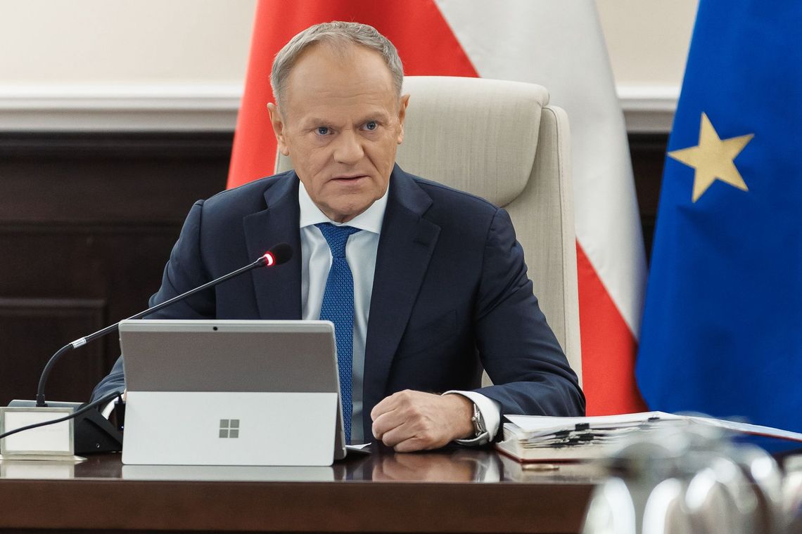 premier Donald Tusk na posiedzeniu Rady Ministrów
