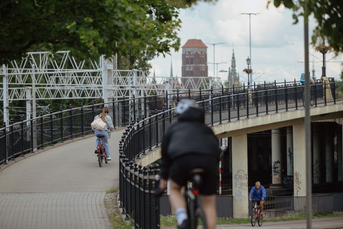 rowerzyści, Błędnik, Gdańsk