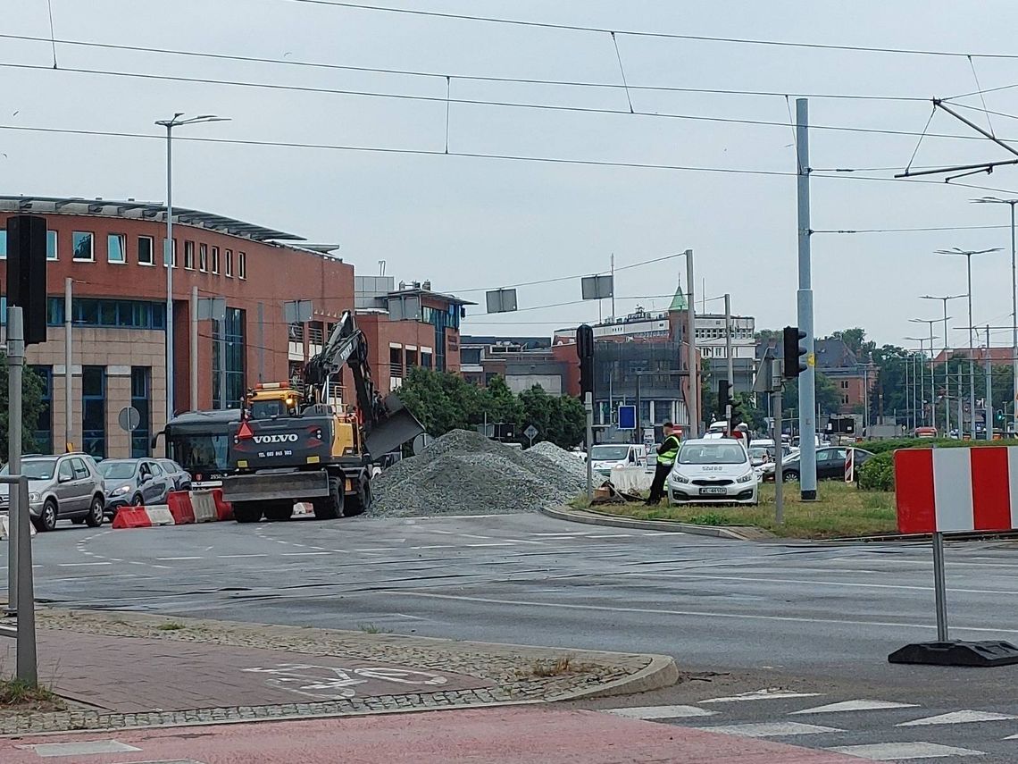 remont torowiska przy zieleniaku w Gdańsku, lipiec 2025