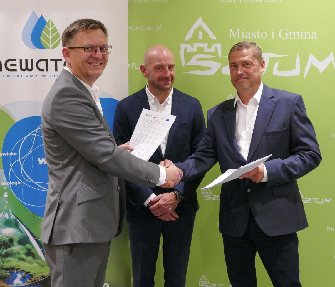 podpisanie umowy na budowę nowej oczyszczalni ścieków w Sztumie