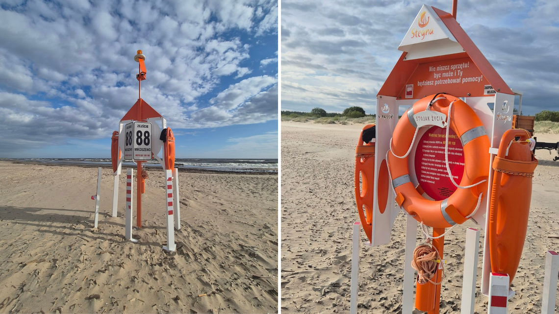 Gmina Sztutowo ustawia kolejne stojaki życia