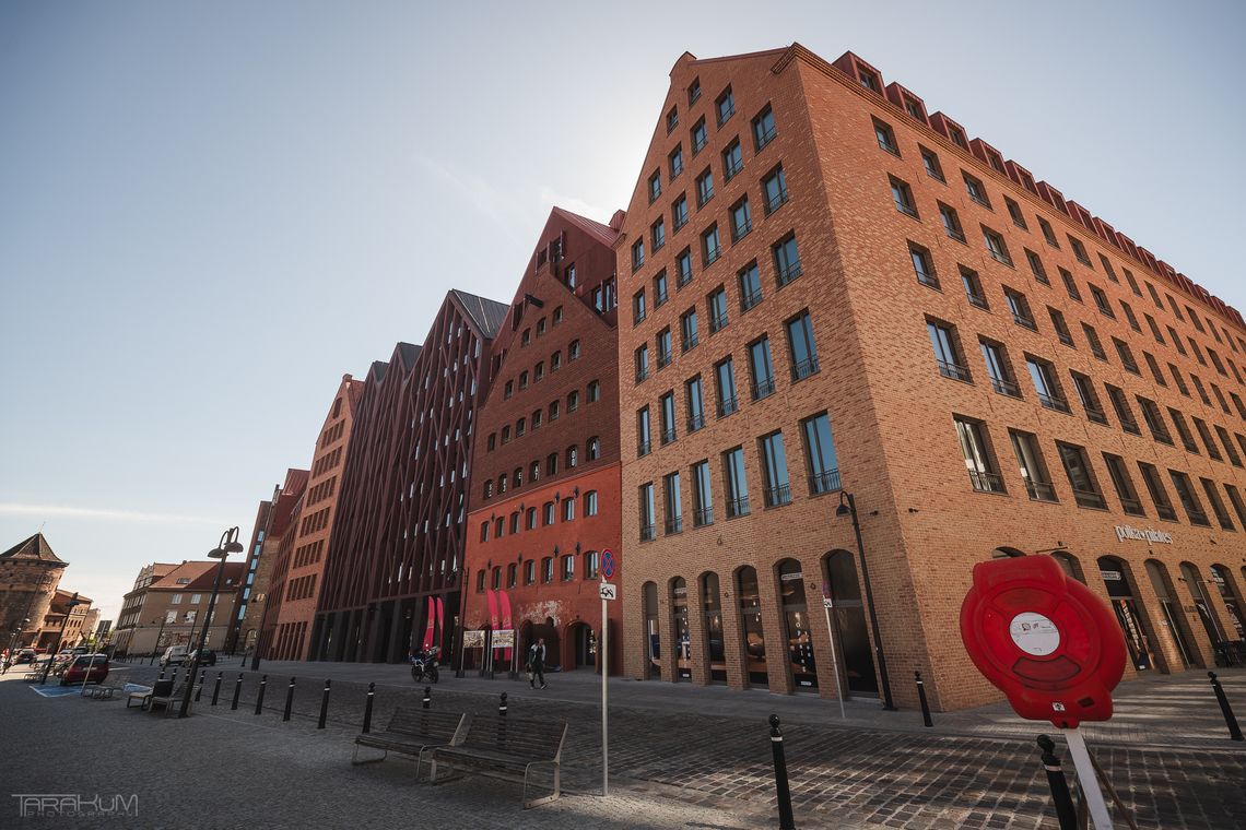 północny cypel Wyspy Spichrzów w Gdańsku po remoncie