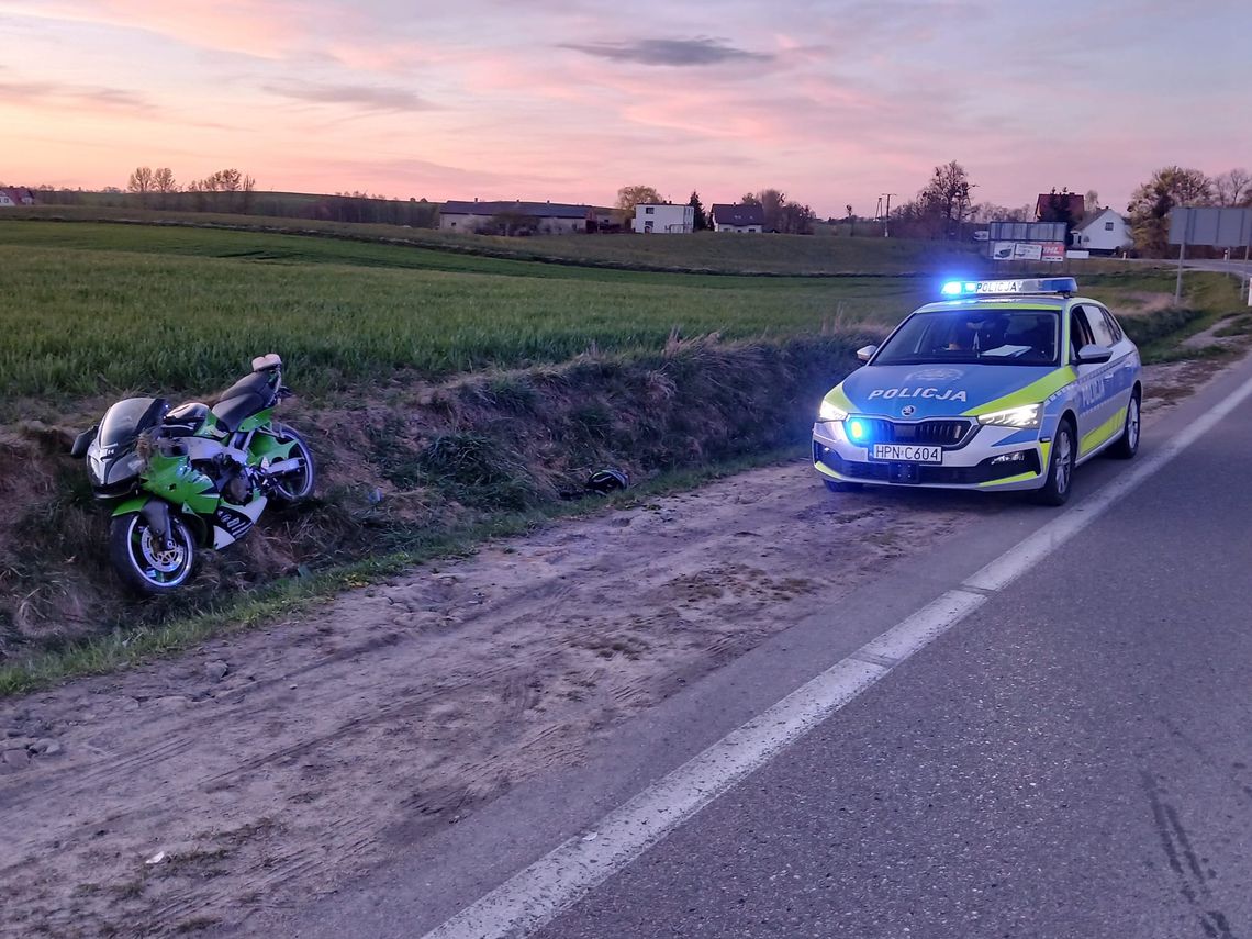 zatrzymanie kierowcy motocykla