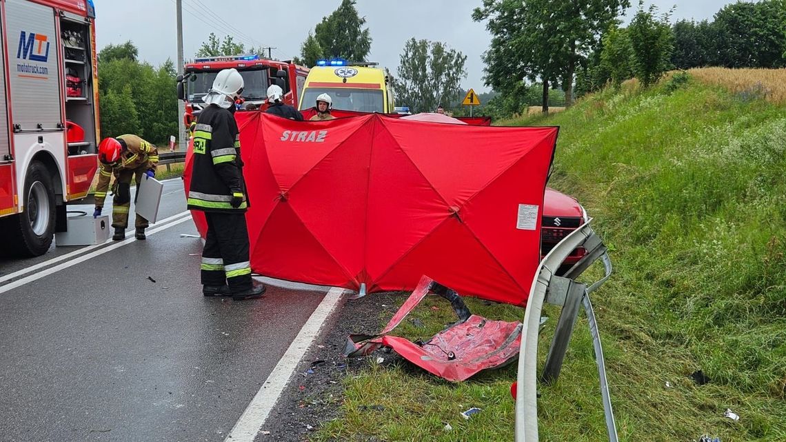 śmiertelny wypadek w Mokrzynie
