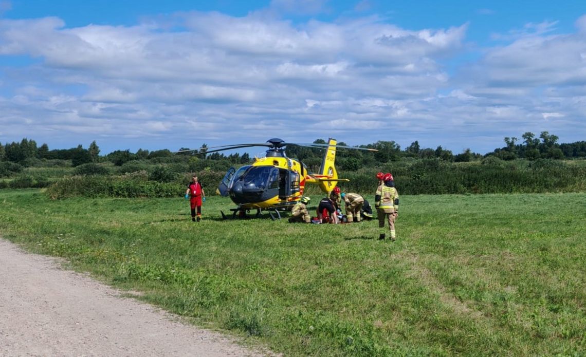 Tragiczny wypadek w Mostach. Mężczyzna stracił nogę