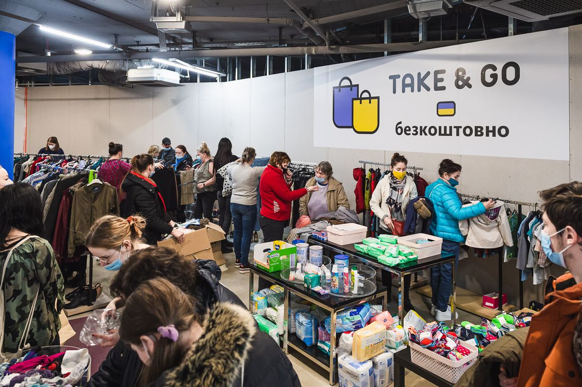 sklep „Take & Go” dla uchodźców w Madisonie w Gdańsku