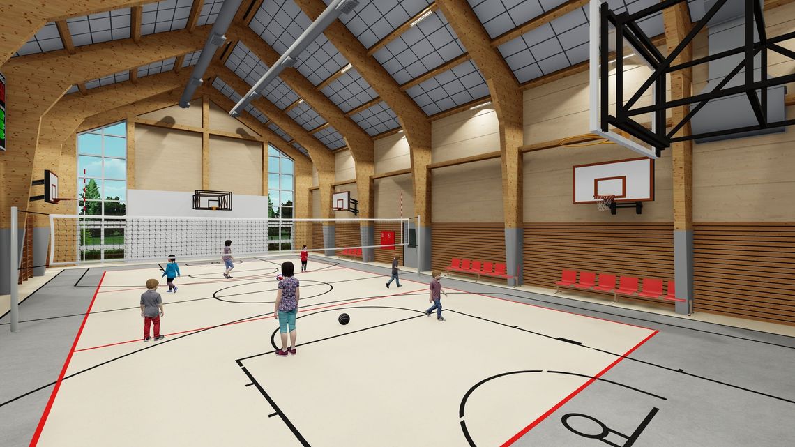 nowa hala sportowa, Pogódki, wizualizacja