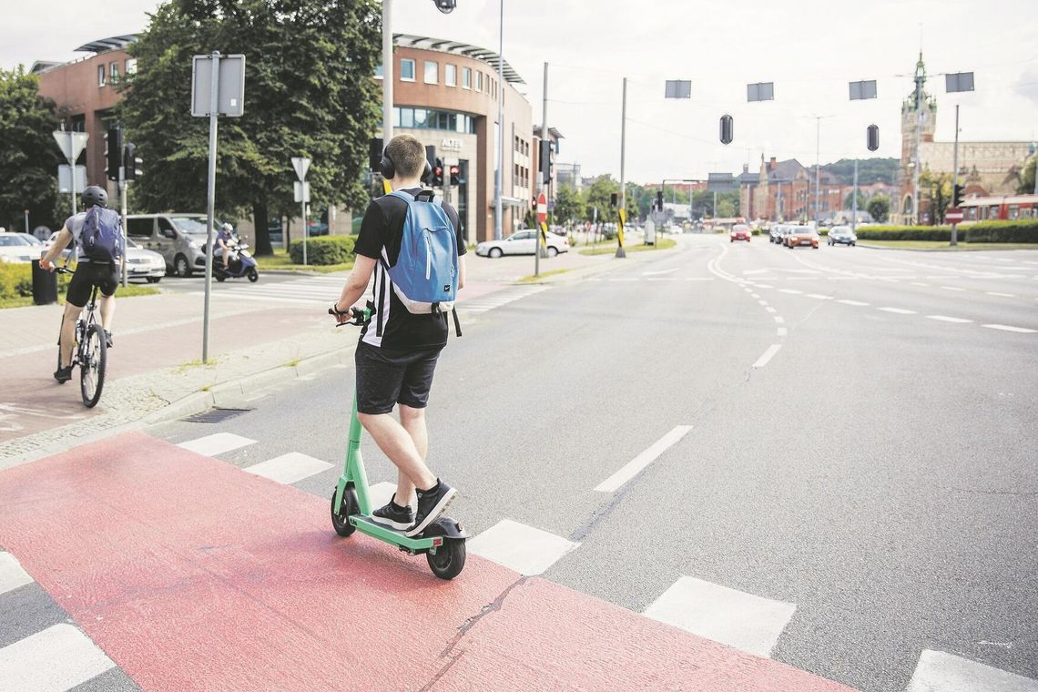 W wakacje Śródmieście bez hulajnóg hulajnogi, Gdańsk