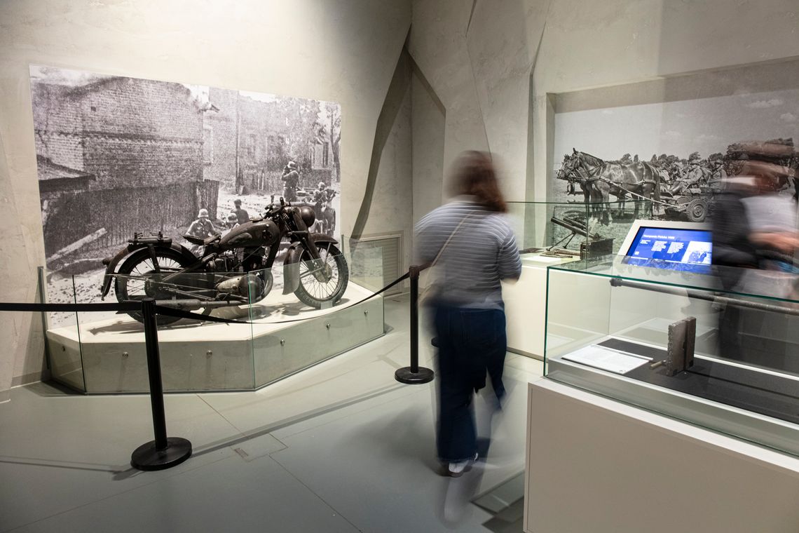 fragment ekspozycji MIIWŚ poświęcony wojnie obronnej 1939 roku, Gdańsk