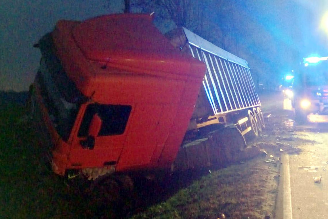 Wypadek na drodze krajowej nr 55 między Kwidzynem a Grudziądzem! Trzy osoby ranne wypadek w Bądkach