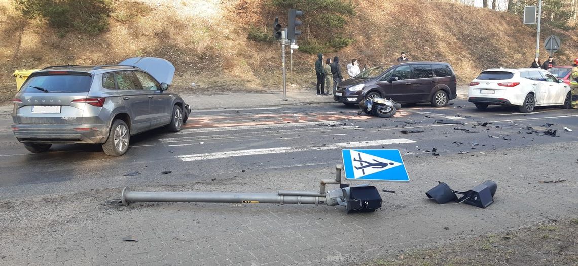 wypadek na ul. Spacerowej w Gdańsku