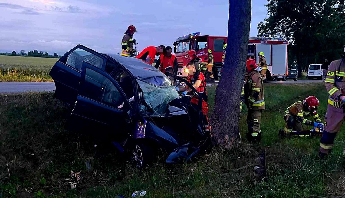 Wypadek w gminie Nowy Staw – cztery osoby trafiły do szpitala