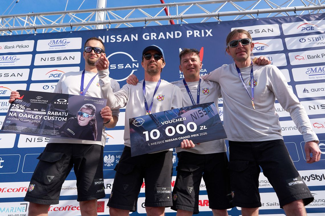 YKP Gdynia triumfuje w Nissan Grand Prix w Sopocie. Mocny start sezonu Ekstraklasy PLŻ Yacht Klub Polski Gdynia triumfuje w Nissan Grand Prix w Sopocie