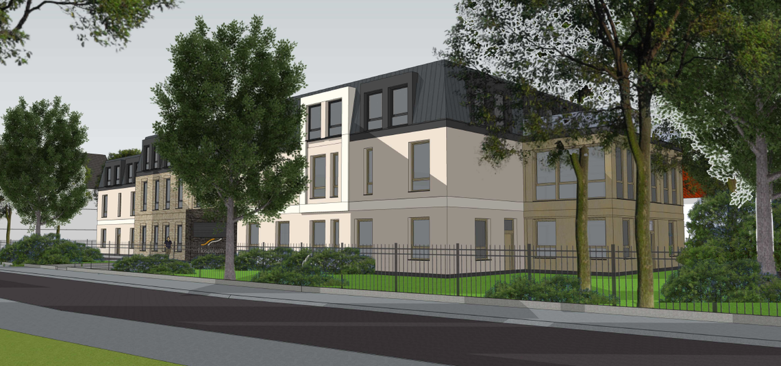 Zaczyna się przebudowa gdańskiego hospicjum. Ważne informacje dla pacjentów i ich rodzin Hospicjum im. ks. E. Dutkiewicza SAC w Gdańsku po przebudowie, wizualizacja