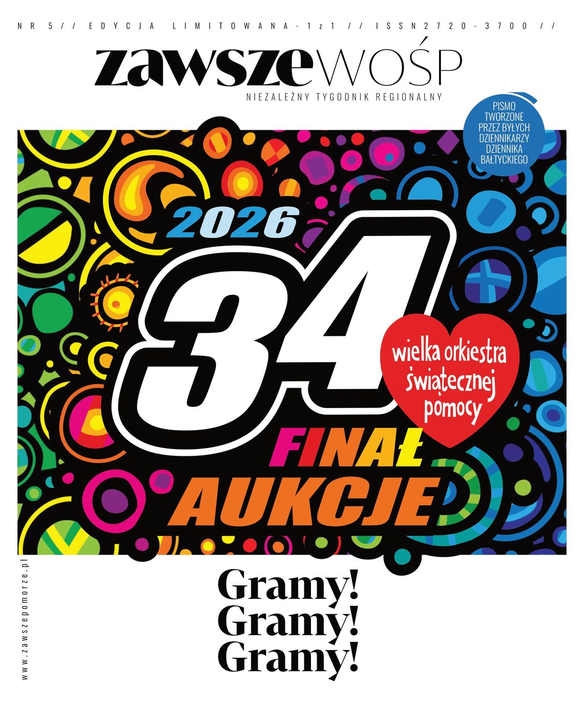 „Zawsze Pomorze” dla WOŚP 2026, okładka tygodnika