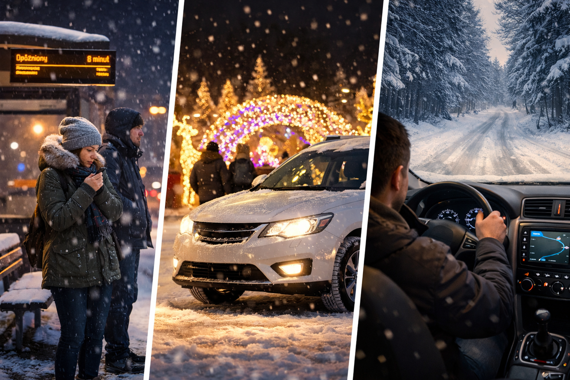 Zima między miastami – kiedy wynajęte auto oszczędzi Ci czas, nerwy i stanie na mrozie