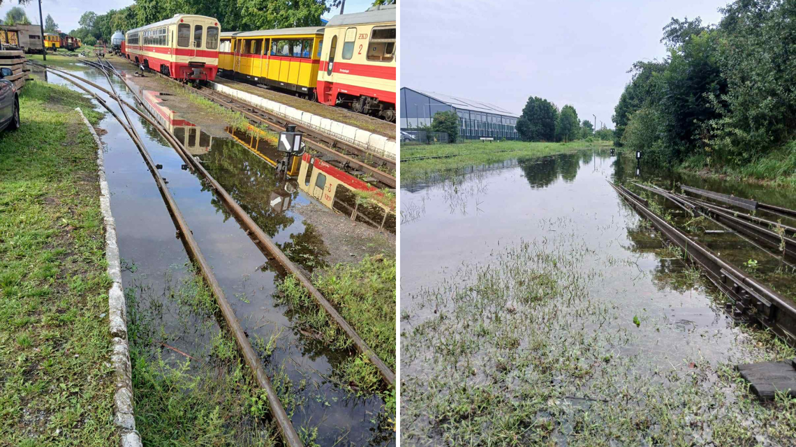 Żuławska Kolej Dojazdowa wstrzymuje wszystkie kursy. Poważne uszkodzenia po ulewach