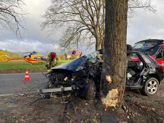 Wypadek w Połęczynie na drodze wojewódzkiej 224