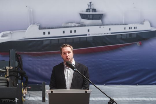 cięcie blach do budowy promu dla Torghatten Nord AS, Gdańsk 2024