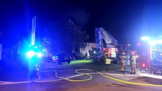 Pożar budynku mieszkalnego przy ul. Asnyka w Chojnicach