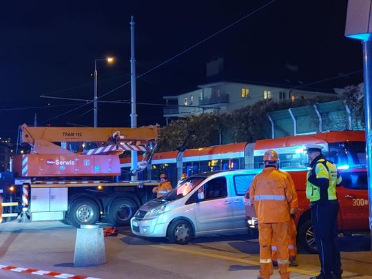 wypadek na pętli tramwajowej Łostowice-Świetokrzyska w Gdańsku