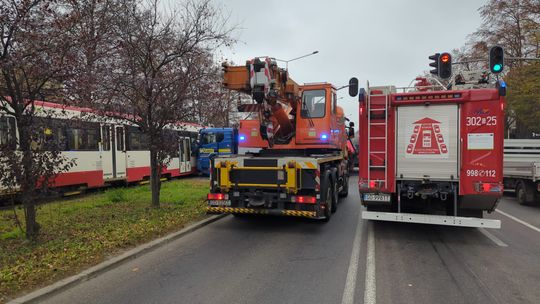 zderzenie ciężarówki i tramwaju, Gdańsk