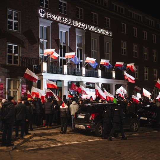 Protest PiS pod PKW w Gdańsku