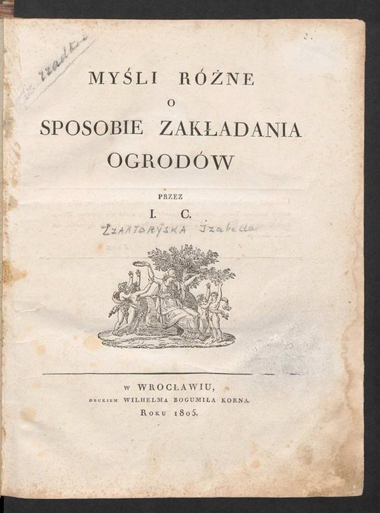 „Myśli różne o sposobie zakładania ogrodów”