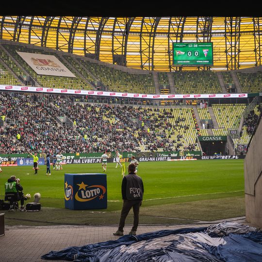 Mecz Lechia Gdańsk - Górnik Zabrze na stadionie w Gdańsku