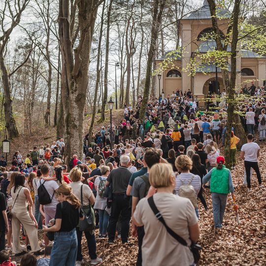 Misterium Męki Pańskiej w Kalwarii Wejherowskiej. Tłumy wiernych