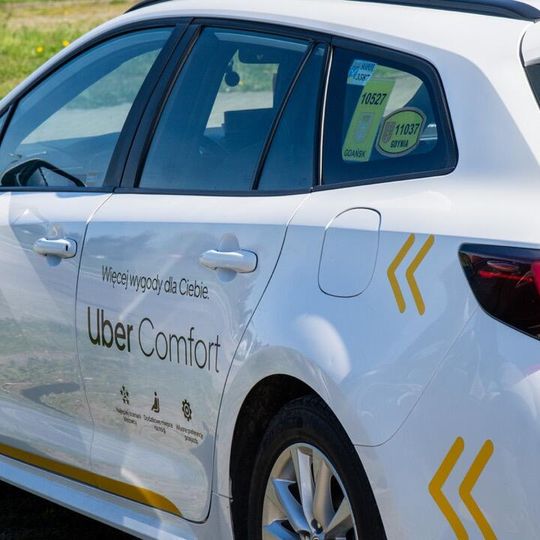 Protest kierowców Ubera i Bolta w Gdańsku