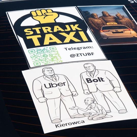 protest kierowców Ubera i Bolta, Gdańsk 2025