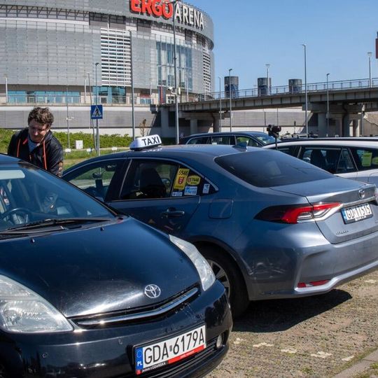 protest kierowców Ubera i Bolta, Gdańsk 2025