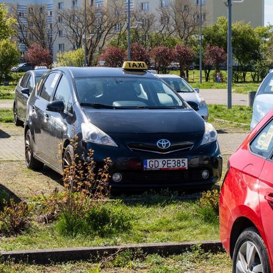 protest kierowców Ubera i Bolta, Gdańsk 2025
