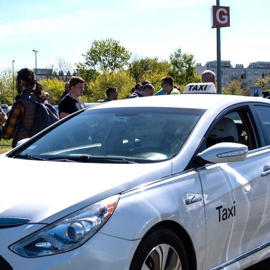 protest kierowców Ubera i Bolta, Gdańsk 2025